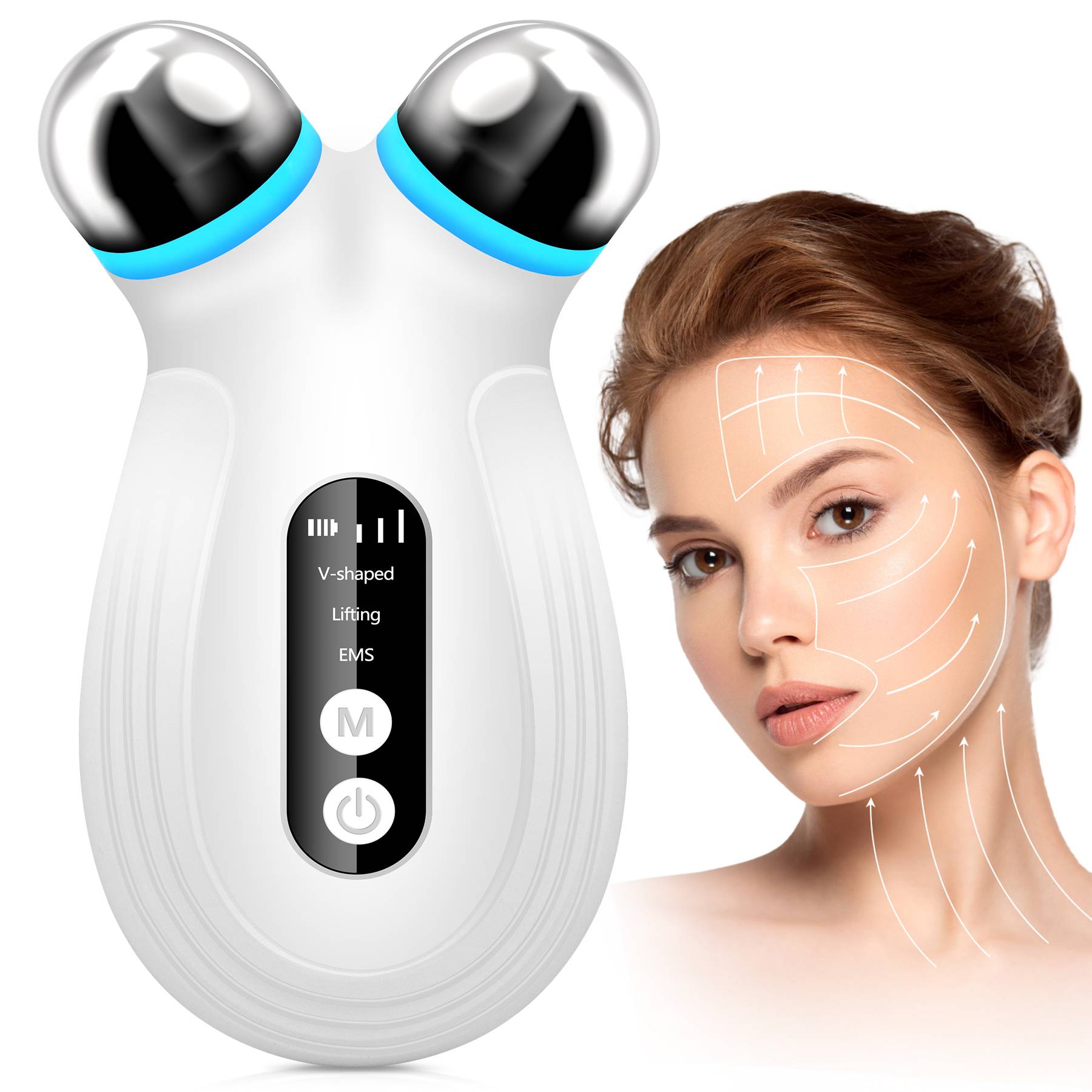 Anti-Aging Microcurrent Facial Toning Device — Lift, Sculpt & Absorb