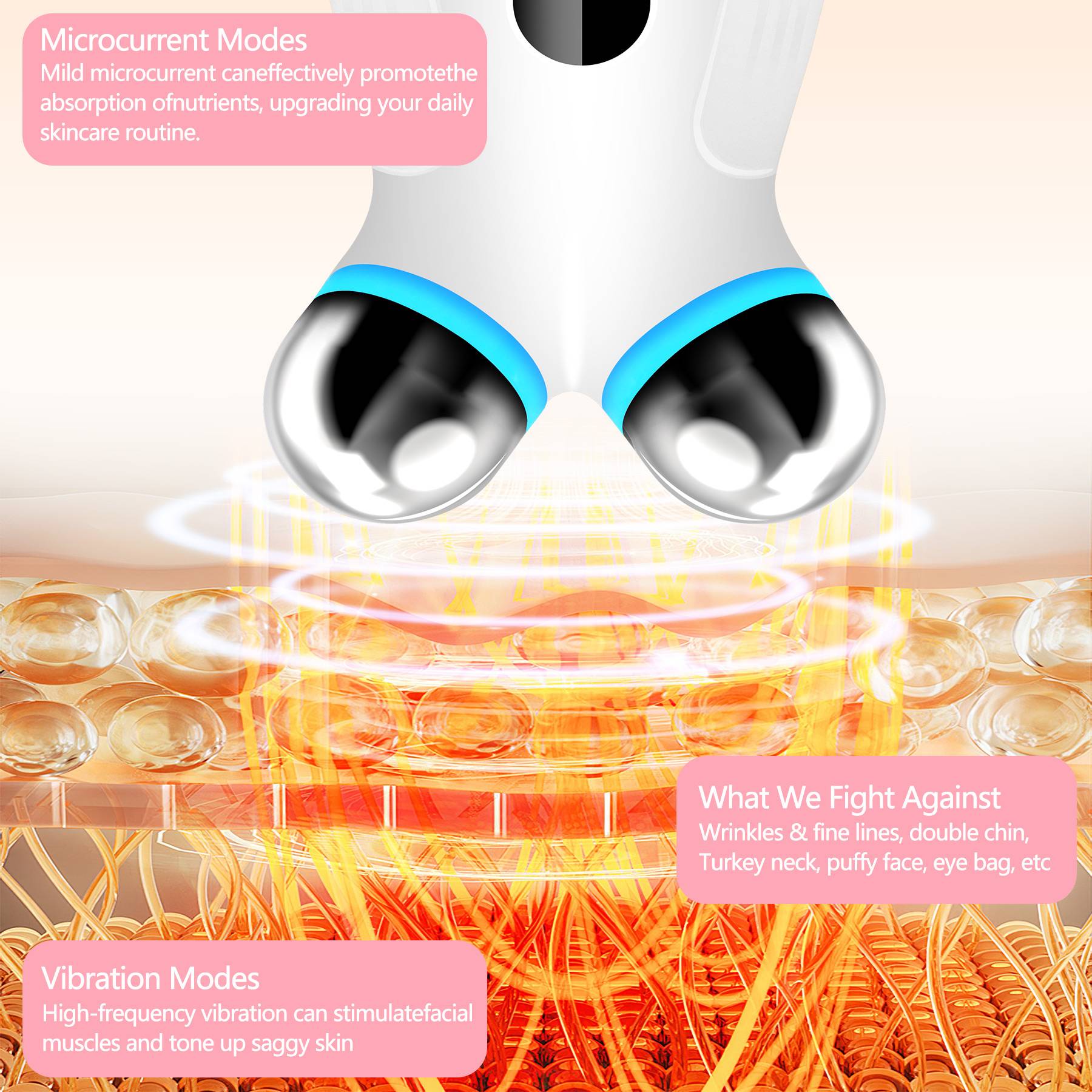 Anti-Aging Microcurrent Facial Toning Device — Lift, Sculpt & Absorb