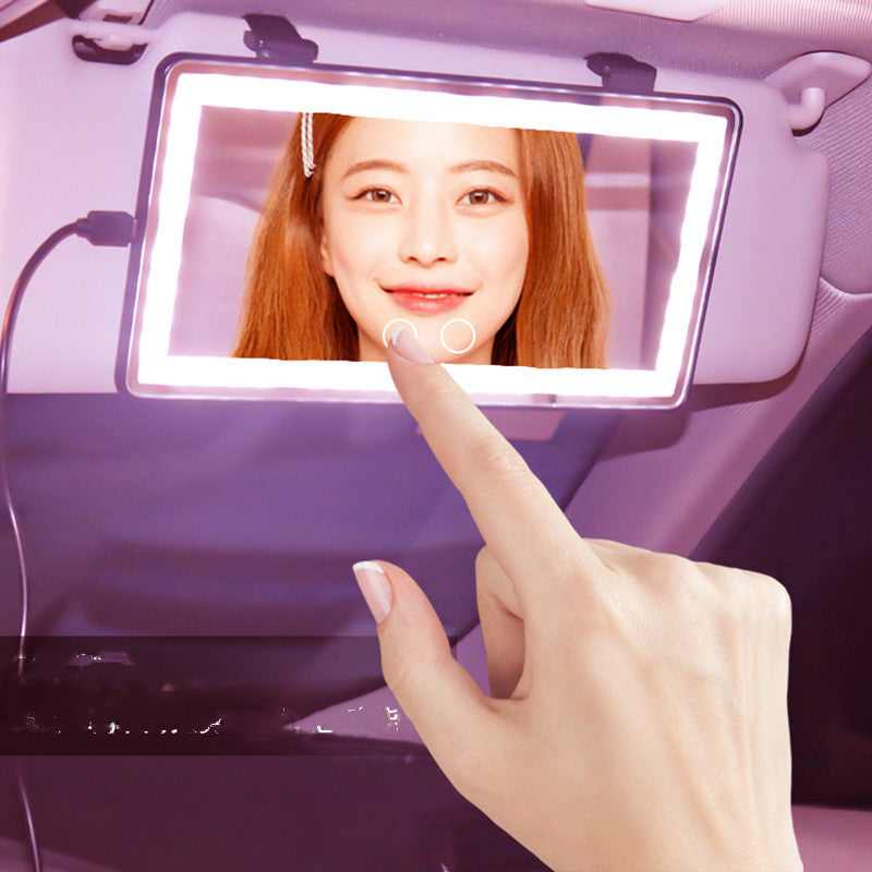 LED Car Makeup Mirror — 3-Tone Touch Dimmable Visor Mirror