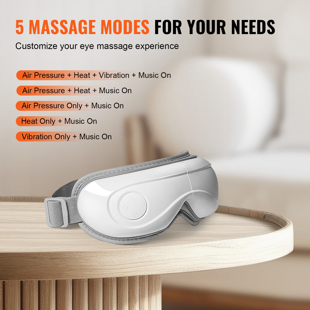 Heated Eye Massager — Bluetooth Music, 5 Modes, Foldable